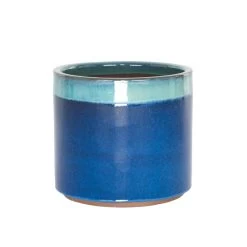 Woodlodge 24cm Sapphire Two Tone Cylinder Pot