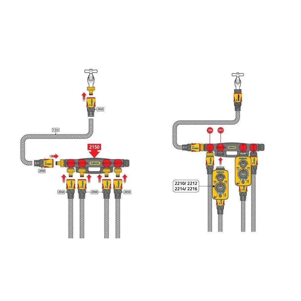 Hozelock 4 Way Tap Connector 4 Hozelock 4 Way Tap Connector - Image 3