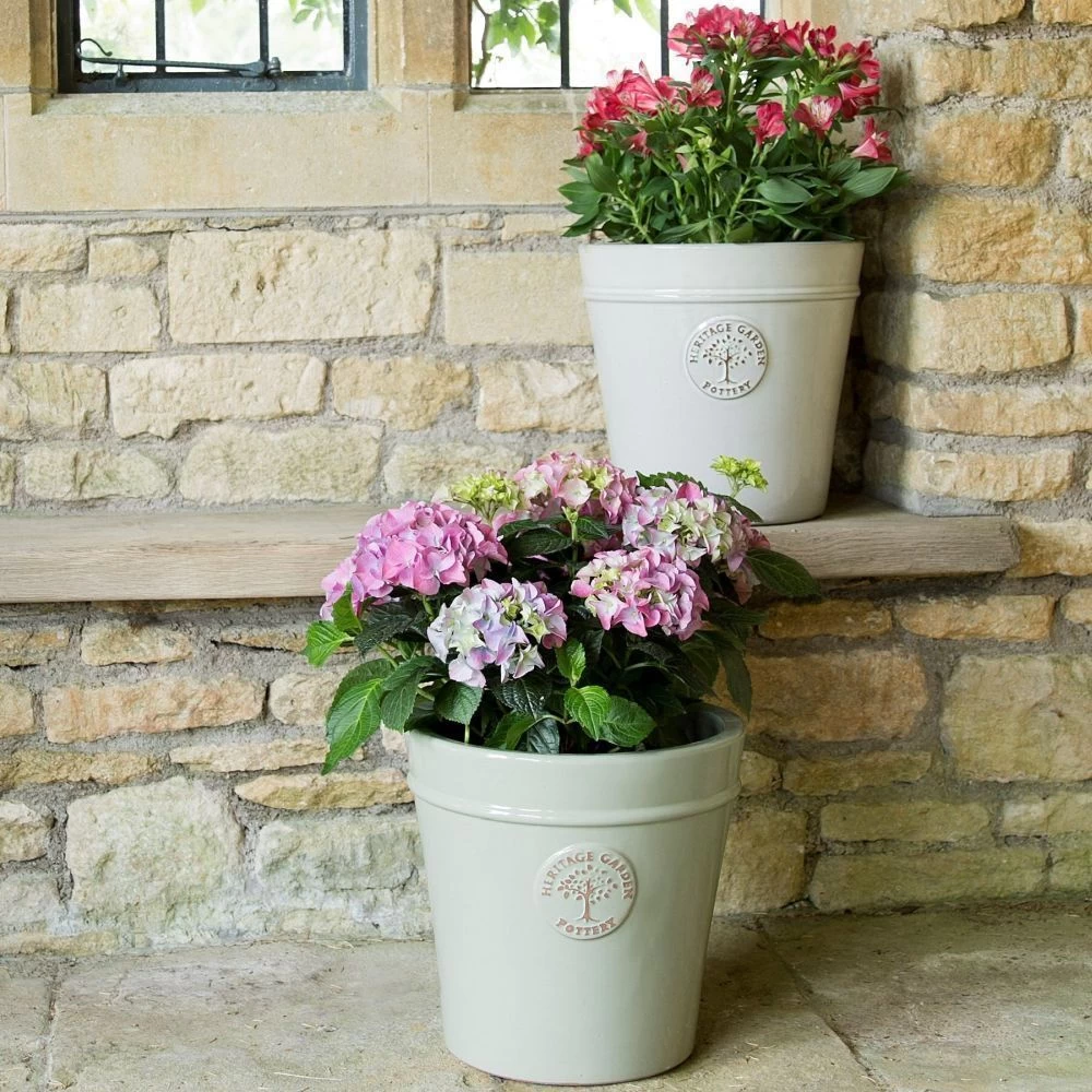 Woodlodge 41cm White / Cream Glazed Heritage Pot 4 Woodlodge 41cm White / Cream Glazed Heritage Pot - Image 2