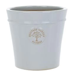 Woodlodge 41cm Pastel Grey Glazed Heritage Pot