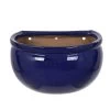 Woodlodge 26cm Blue Glazed Blossom Wall Pot 1 Woodlodge 26cm Blue Glazed Blossom Wall Pot -Garden Care Sale 5021346436006