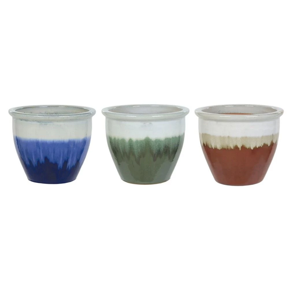 Woodlodge 30cm Barley Glazed Pot (Choice Of 3) 3 Woodlodge 30cm Barley Glazed Pot (Choice Of 3)