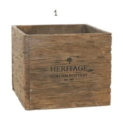 Woodlodge 37cm Heritage Oak Square Planter -Garden Care Sale 5021346487725 2