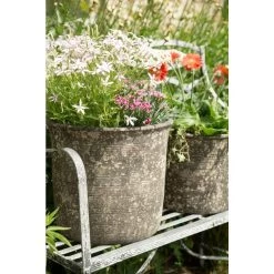 Woodlodge 37cm Rustic Weathered Round Pot 5 Woodlodge 37cm Rustic Weathered Round Pot -Garden Care Sale 5021346488623 2