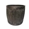 Woodlodge 30cm Rustic Pewter Churn Planter