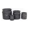 Woodlodge 38cm Black Wash Milk Churn Pot