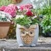 Flamboya 23cmWoodstone Owl Planter -Garden Care Sale 5050642048118