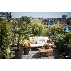 Elho 30cm Living Black Greenville Round Planter -Garden Care Sale 8711904332358 5