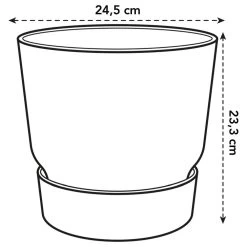 Elho 25cm Leaf Green Greenville Round Planter -Garden Care Sale 8711904332433 3