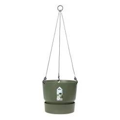 Elho 24cm Leaf Green Greenville Hanging Basket Planter