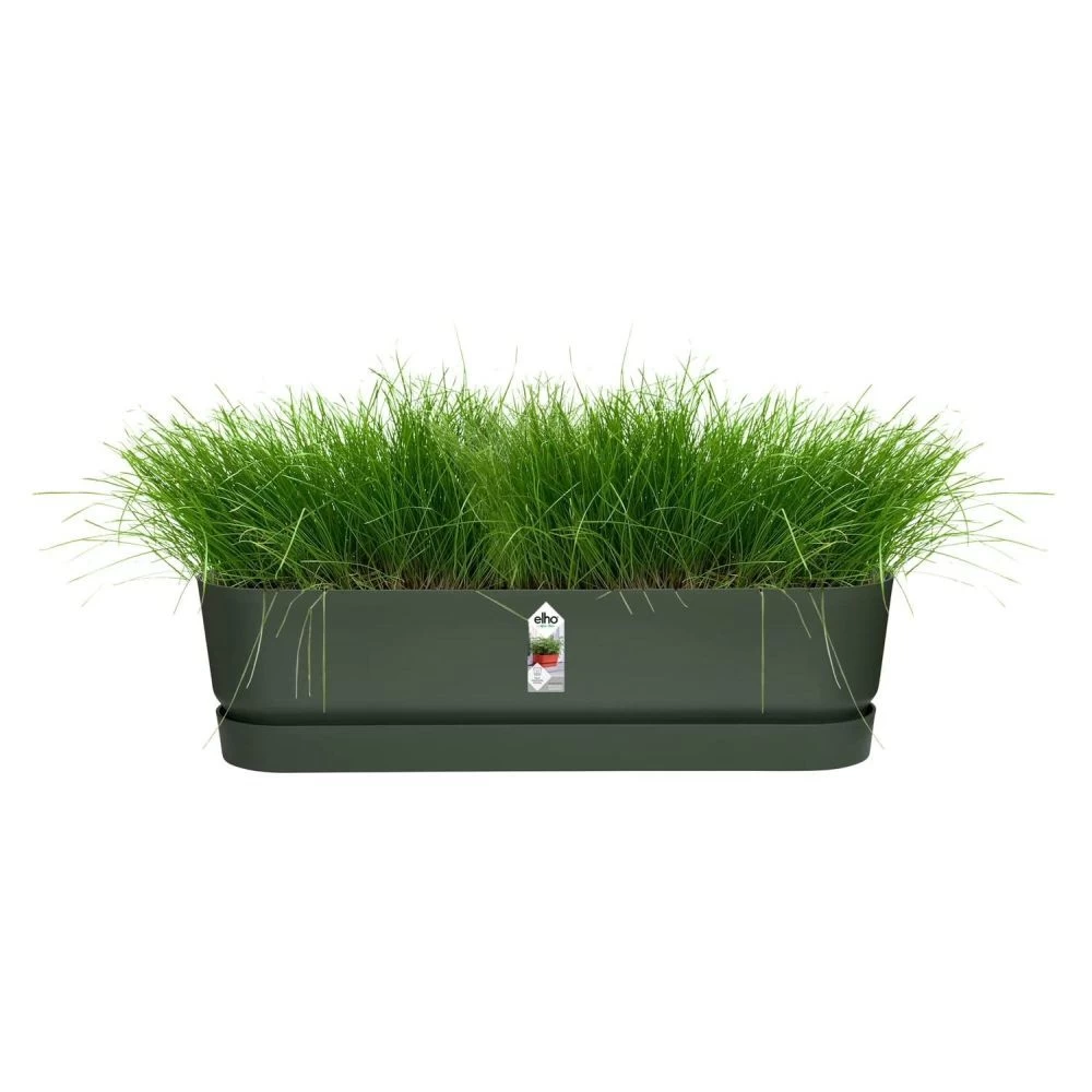 Elho 70cm Leaf Green Greenvillle Long Trough Planter 3 Elho 70cm Leaf Green Greenvillle Long Trough Planter - Image 2