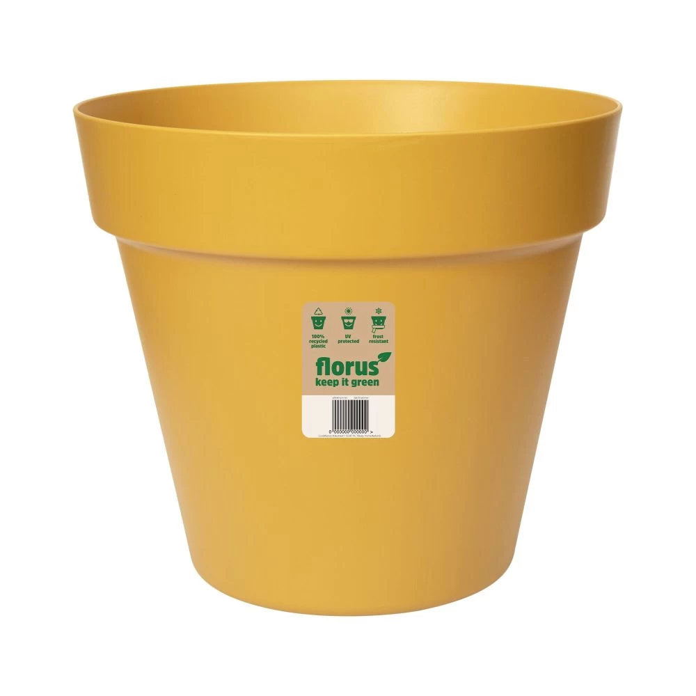 Elho 40cm Mustard Yellow Paris Flower Pot 3 Elho 40cm Mustard Yellow Paris Flower Pot